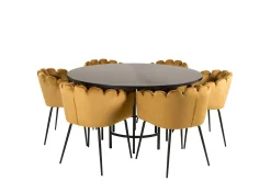 Copenhagen Spisegruppe 140 cm Rund med 6 Limhamn Stoler