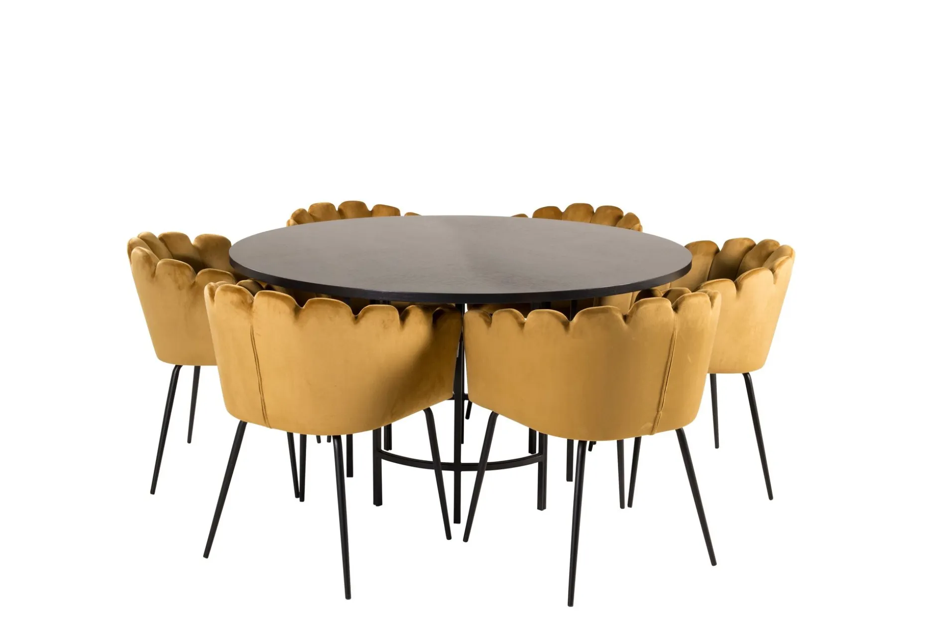 Copenhagen Spisegruppe 140 cm Rund med 6 Limhamn Stoler