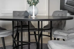 Copenhagen Spisegruppe 140 cm Rund med 6 Velvet Stoler