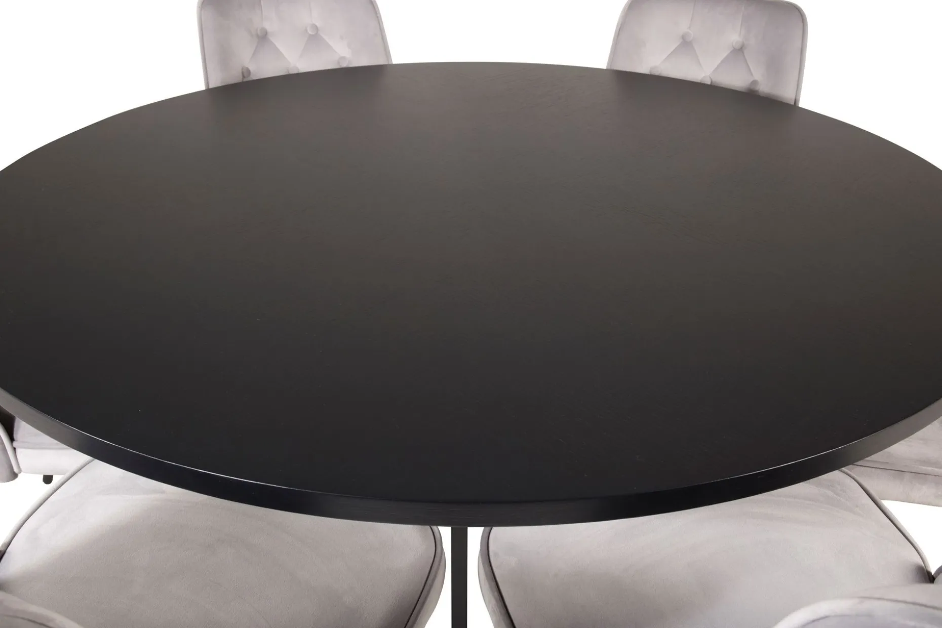 Copenhagen Spisegruppe 140 cm Rund med 6 Velvet Stoler