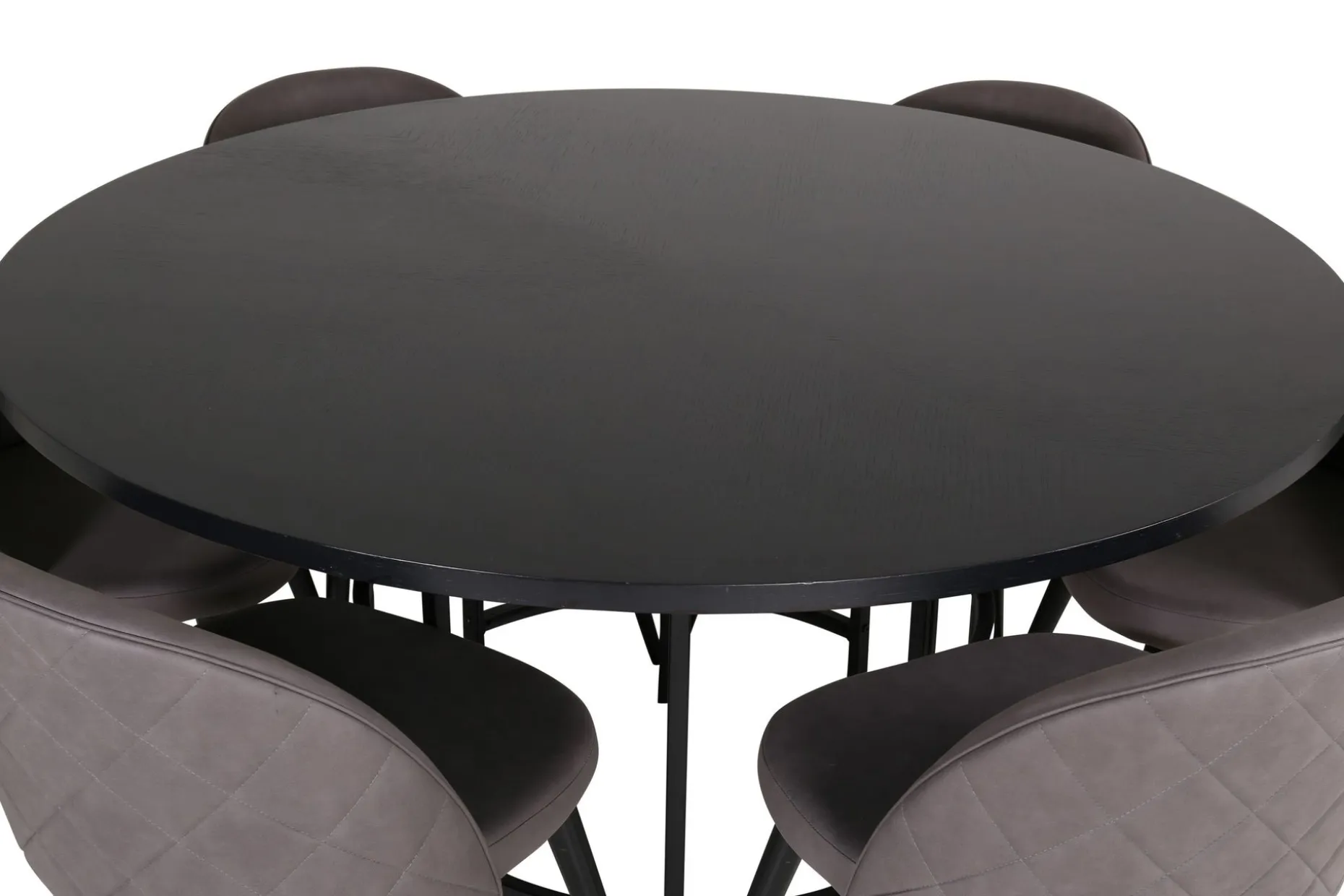 Copenhagen Spisegruppe 140 cm Rund med 6 Velvet Stoler