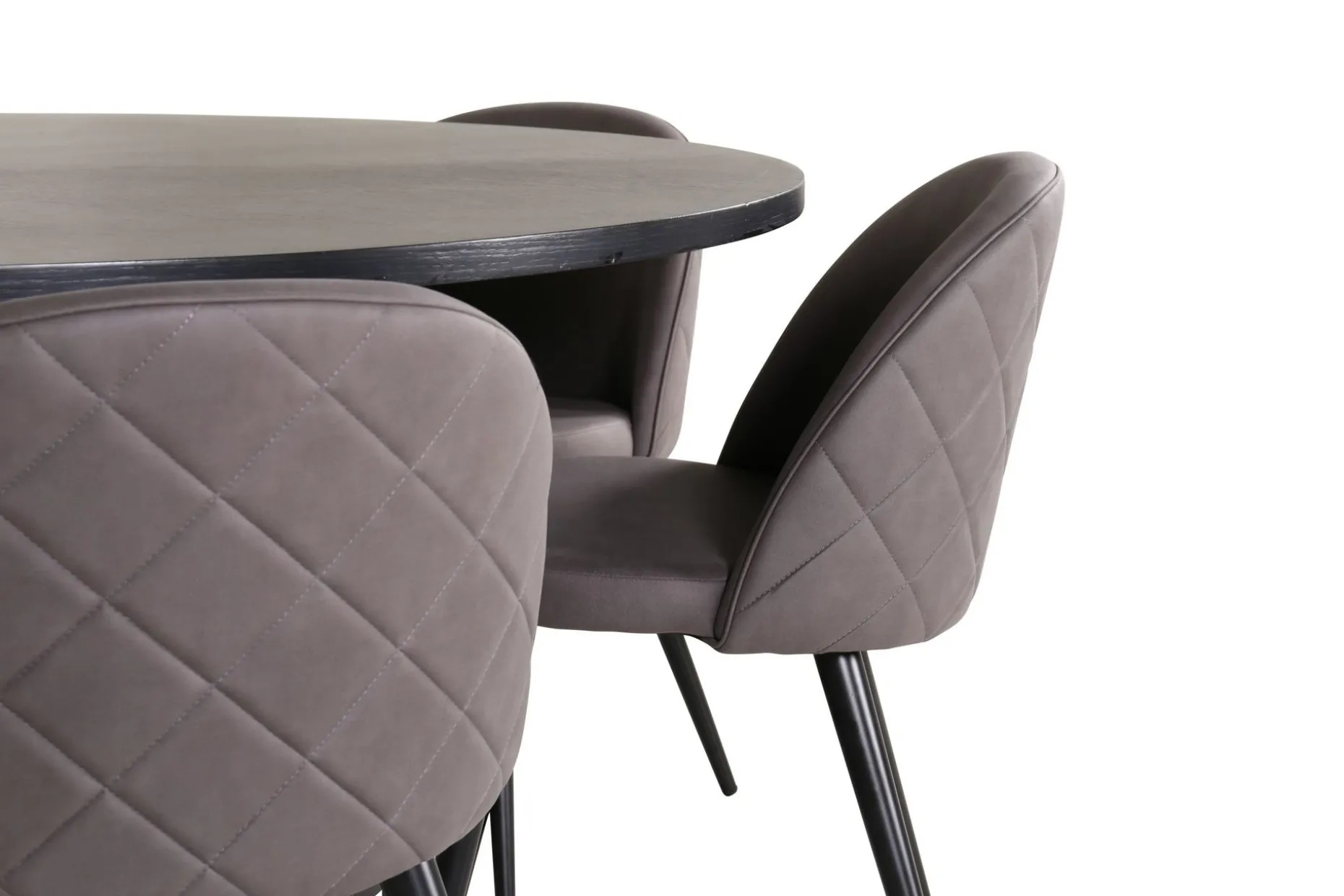 Copenhagen Spisegruppe 140 cm Rund med 6 Velvet Stoler