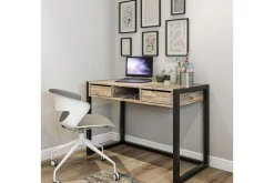 Corieon Skrivebord 115 cm med Oppbevaring Skuffer + Hylle