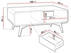 Corvan Sofabord 108 cm