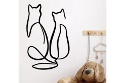 Couple Cat Love Veggdekor