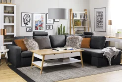 Crazy Limited Edition 4-seters Høyrevendt L-formet Sjeselongsofa i Stoff