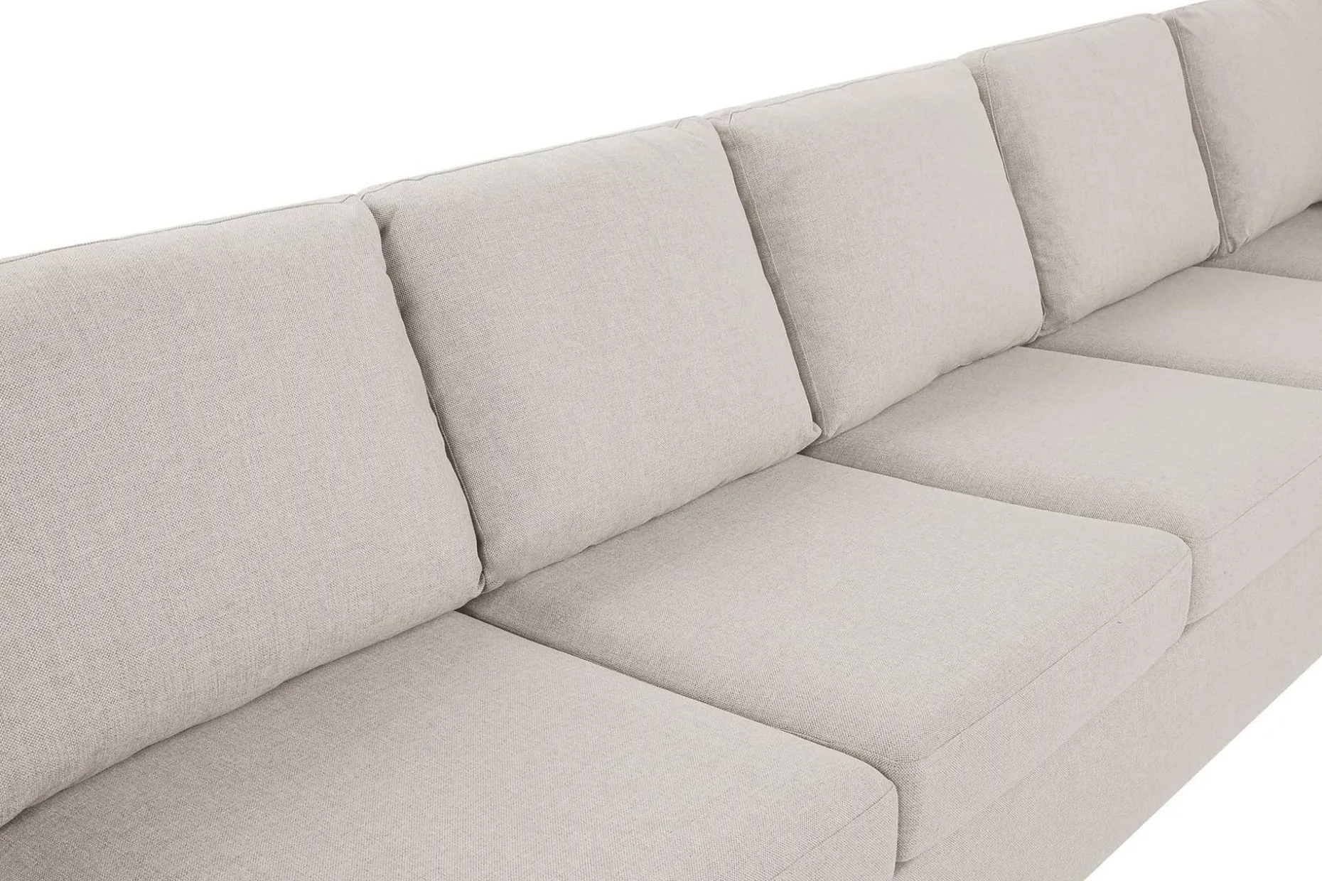Crazy 6-seters Høyrevendt U-formet XX-Large Sofa med Divan og Sjeselong i Stoff