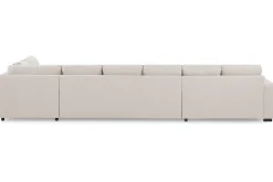 Crazy 6-seters Høyrevendt U-formet XX-Large Sofa med Divan og Sjeselong i Stoff