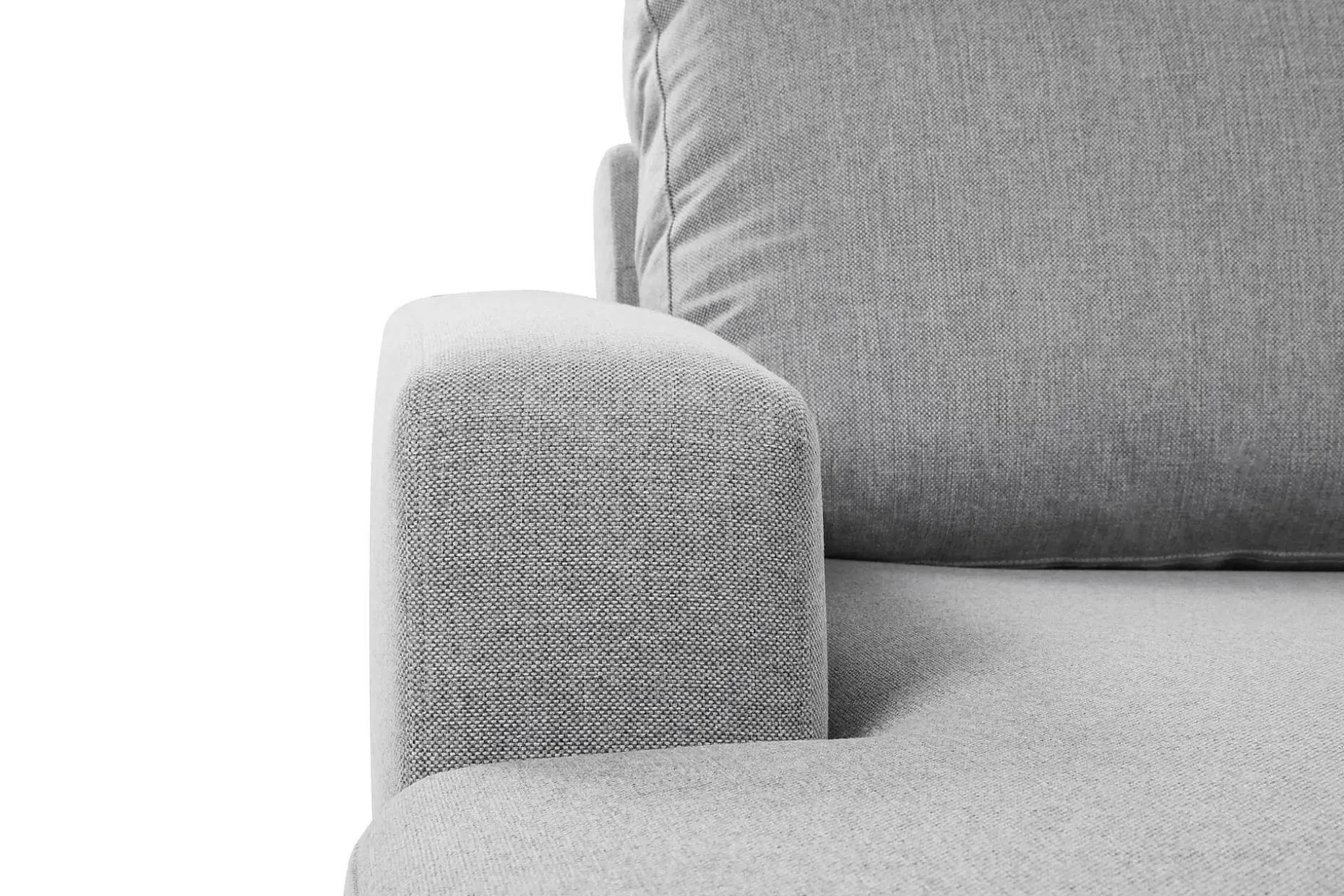 Crazy 4-seters Høyrevendt U-formet Large Sofa med Divan og Sjeselong i Stoff