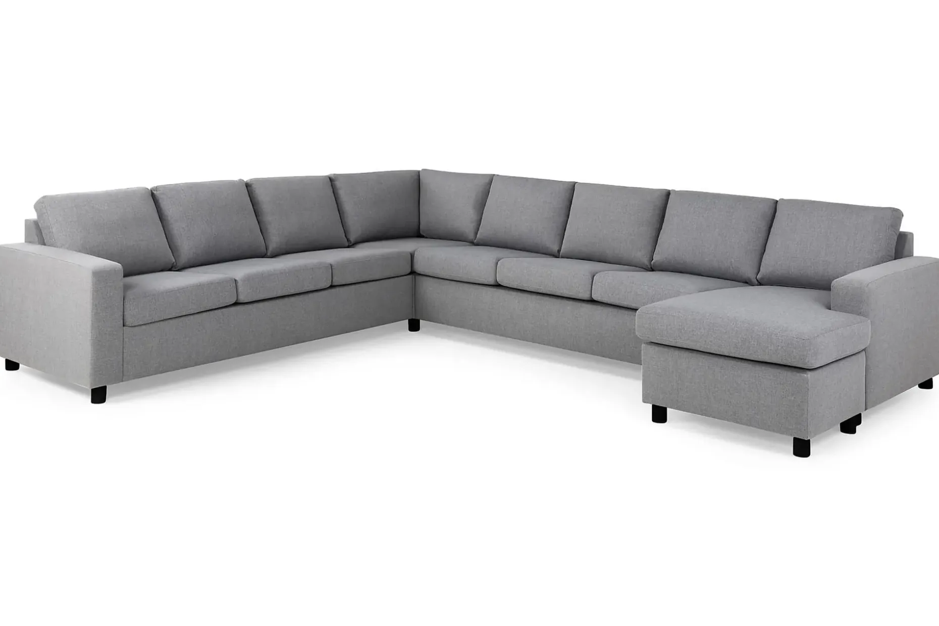 Crazy 7-seters Høyrevendt U-formet XX-Large Hjørnesofa med Divan i Stoff