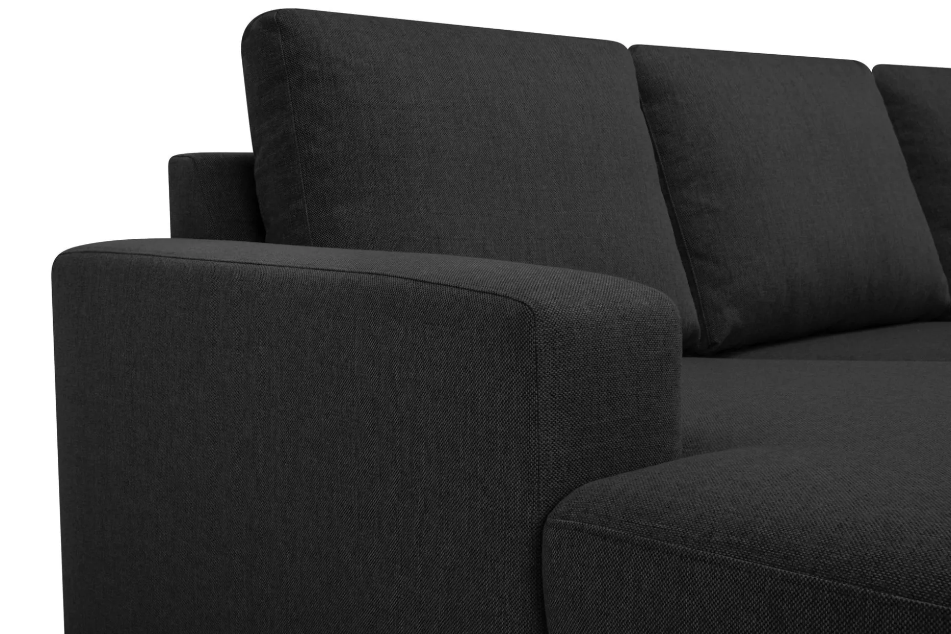 Crazy 4-seters U-formet Sofa med Dobbeldivan i Stoff