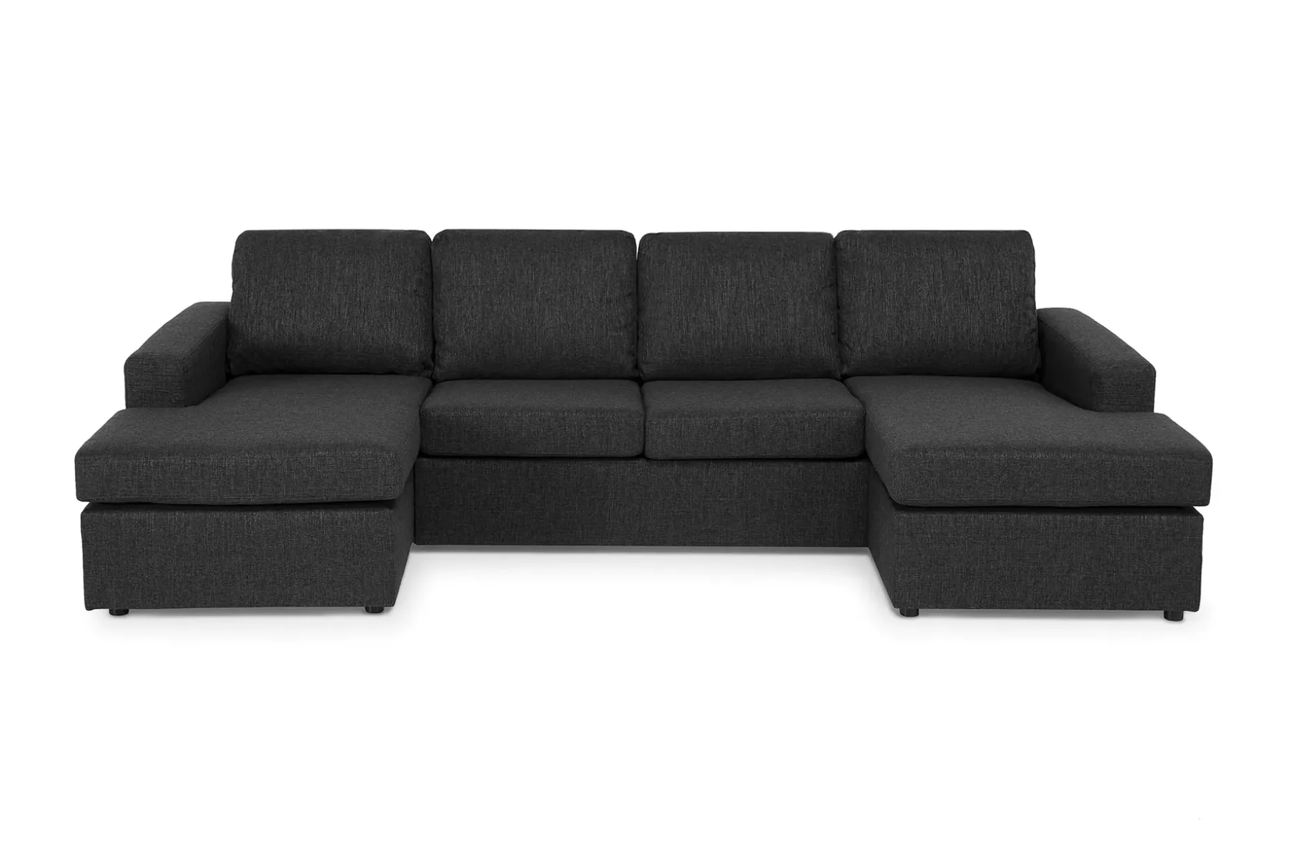 Crazy 4-seters U-formet Sofa med Dobbeldivan i Stoff