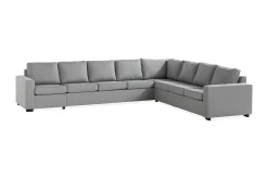 Crazy 7-seters Vendbar L-formet XX-Large Hjørnesofa i Stoff