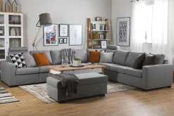 Crazy 7-seters Vendbar L-formet XX-Large Hjørnesofa i Stoff