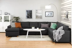 Crazy 7-seters Vendbar U-formet XX-Large Hjørnesofa med Divan i Stoff