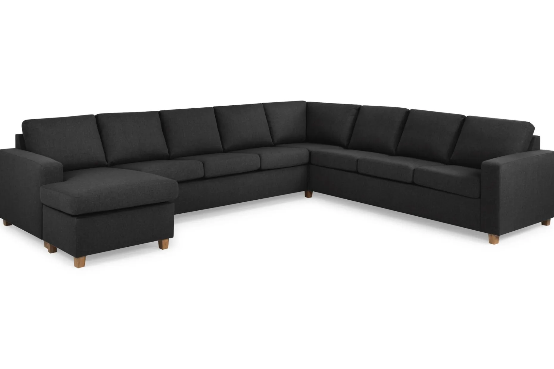 Crazy 7-seters Vendbar U-formet XX-Large Hjørnesofa med Divan i Stoff