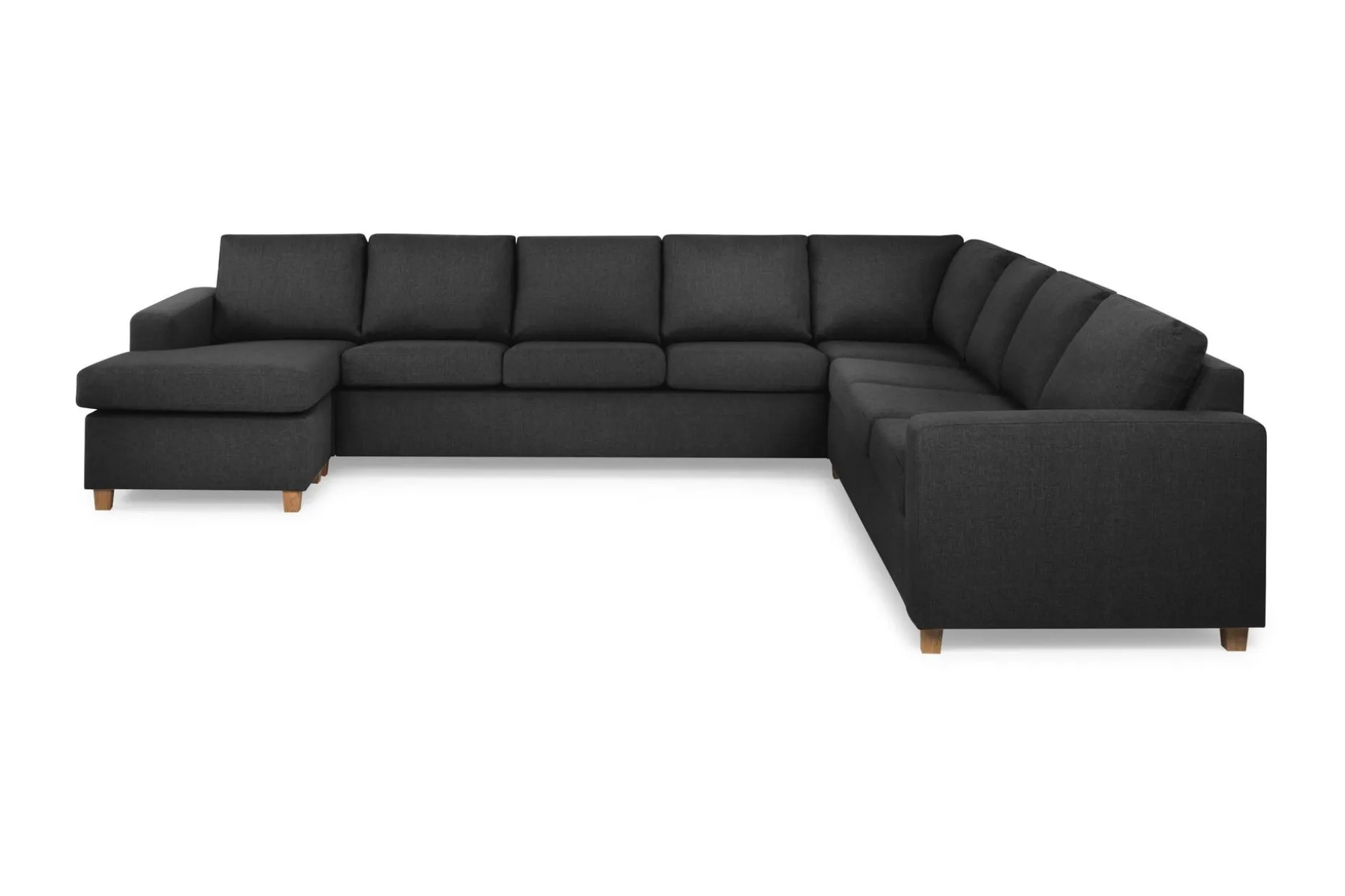 Crazy 7-seters Vendbar U-formet XX-Large Hjørnesofa med Divan i Stoff