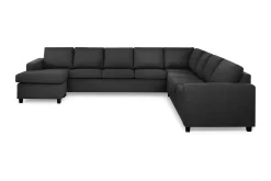 Crazy 7-seters Vendbar U-formet XX-Large Hjørnesofa med Divan i Stoff