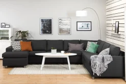 Crazy 7-seters Vendbar U-formet XX-Large Hjørnesofa med Divan i Stoff