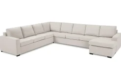 Crazy 7-seters Vendbar U-formet XX-Large Hjørnesofa med Divan i Stoff