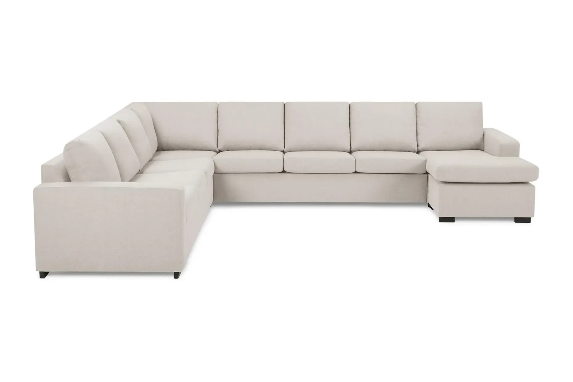 Crazy 7-seters Vendbar U-formet XX-Large Hjørnesofa med Divan i Stoff