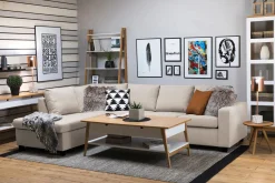 Crazy 4-seters Venstrevendt L-formet Sjeselongsofa i Stoff