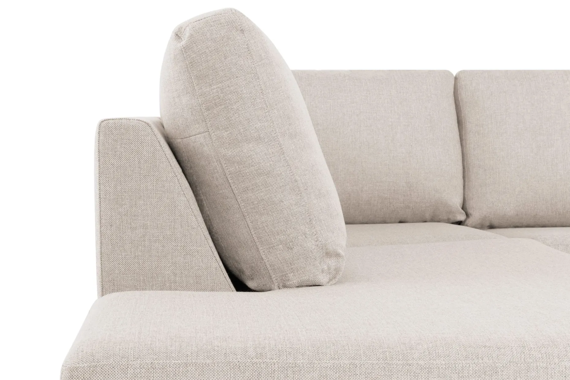 Crazy 4-seters Venstrevendt U-formet Large Sofa med Divan og Sjeselong i Stoff