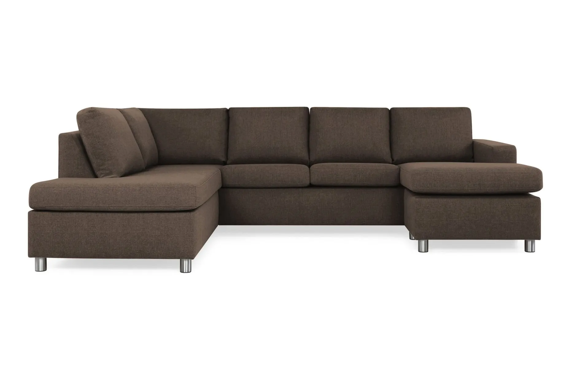 Crazy 4-seters Venstrevendt U-formet Large Sofa med Divan og Sjeselong i Stoff