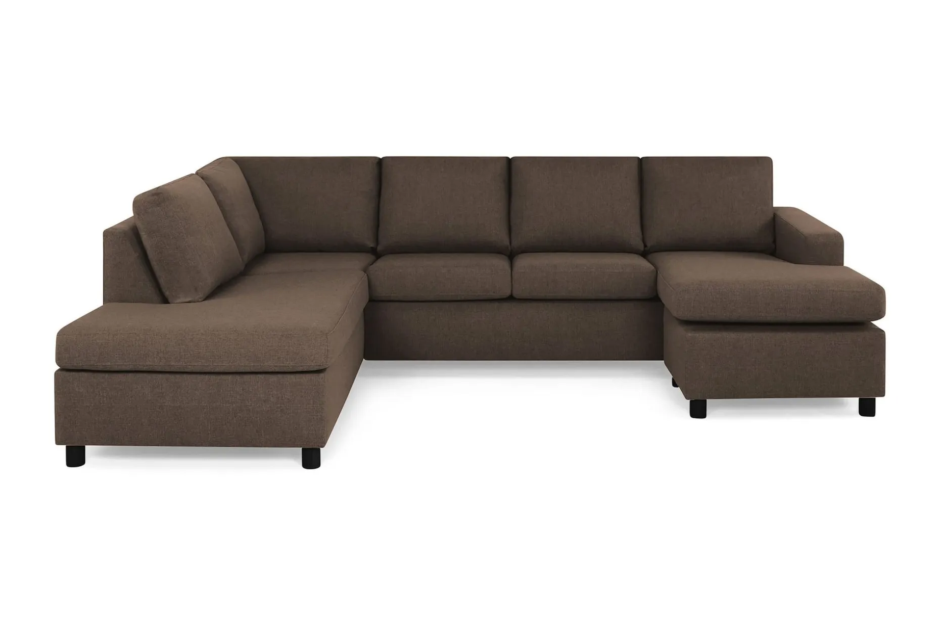 Crazy 4-seters Venstrevendt U-formet Large Sofa med Divan og Sjeselong i Stoff
