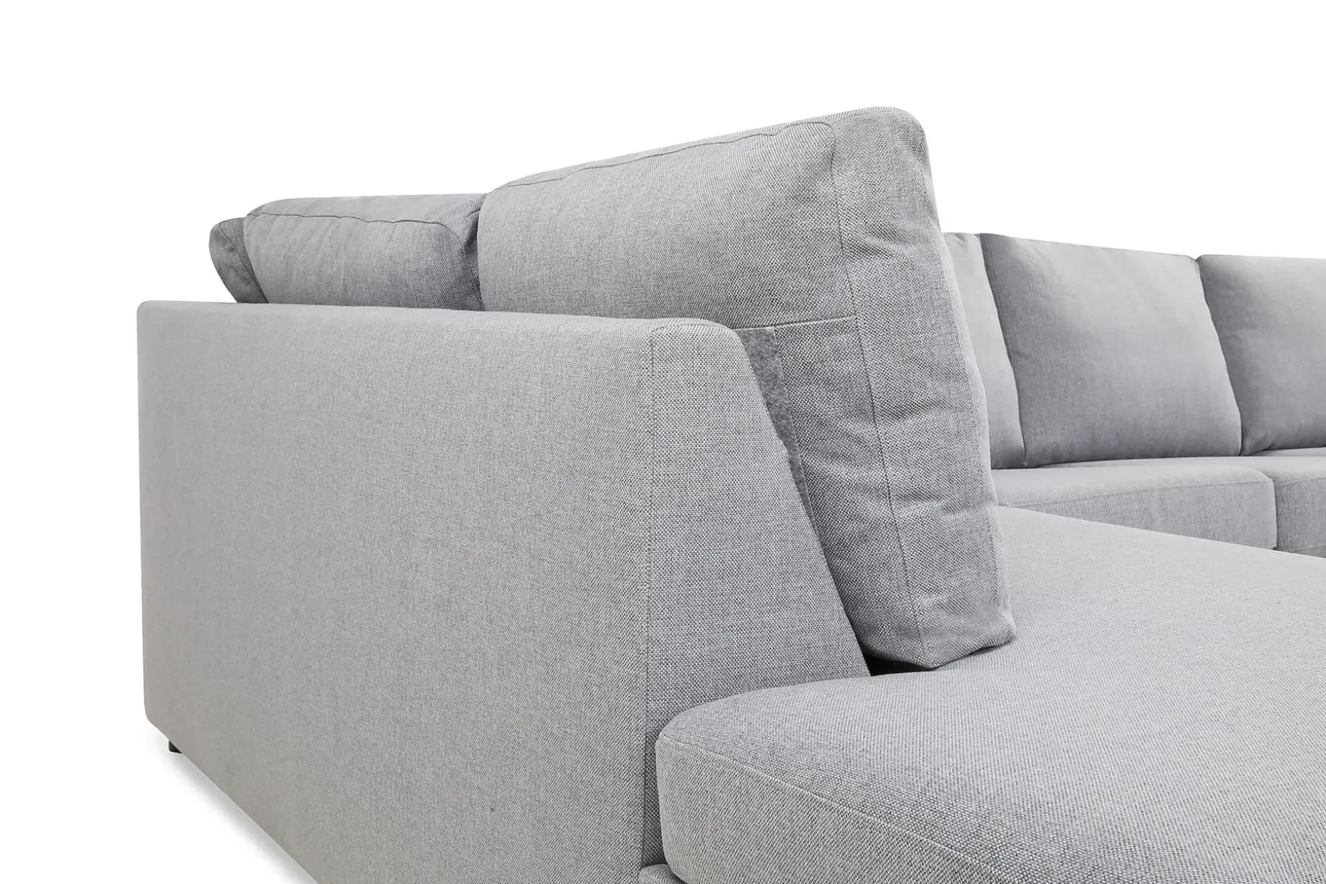 Crazy 5-seters Venstrevendt U-formet X-Large Sofa med Divan og Sjeselong i Stoff