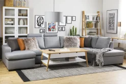 Crazy 5-seters Venstrevendt U-formet X-Large Sofa med Divan og Sjeselong i Stoff