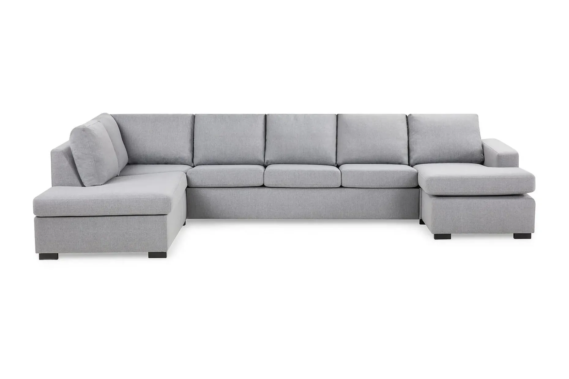 Crazy 5-seters Venstrevendt U-formet X-Large Sofa med Divan og Sjeselong i Stoff