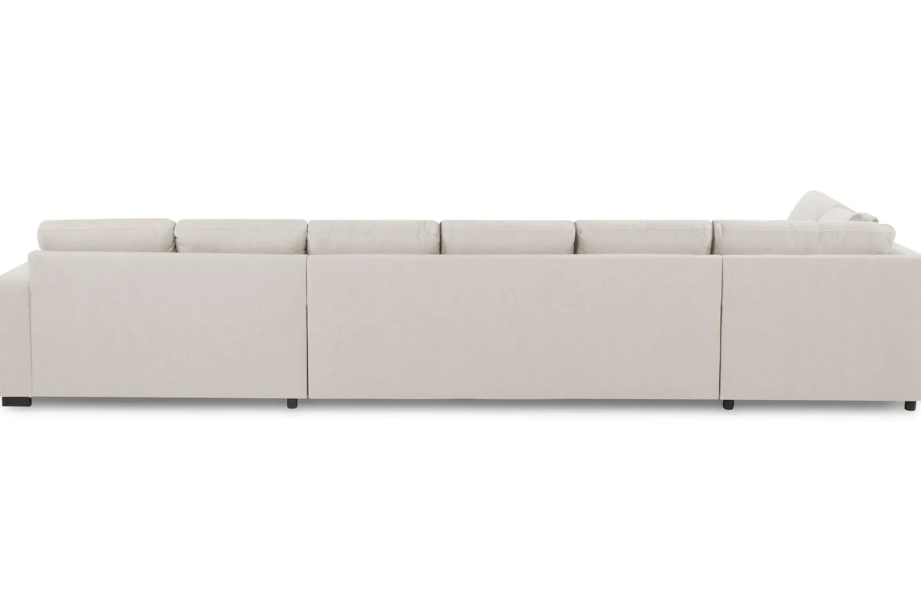 Crazy 6-seters Venstrevendt U-formet XX-Large Sofa med Divan og Sjeselong i Stoff