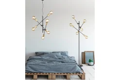 Cross Plafond 6xE27 svart / gull