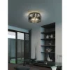 Crystel Taklampe 35 cm 3xE14 Krom/Krok glass