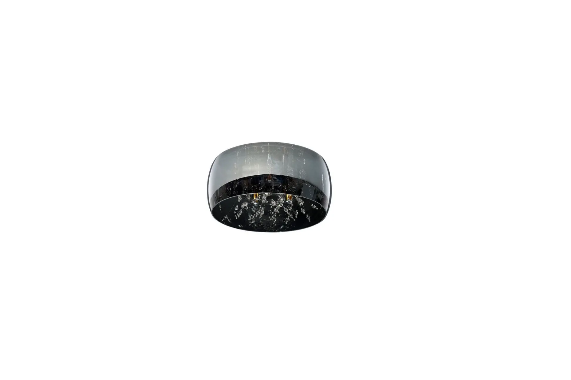 Crystel Taklampe 35 cm 3xE14 Krom/Krok glass