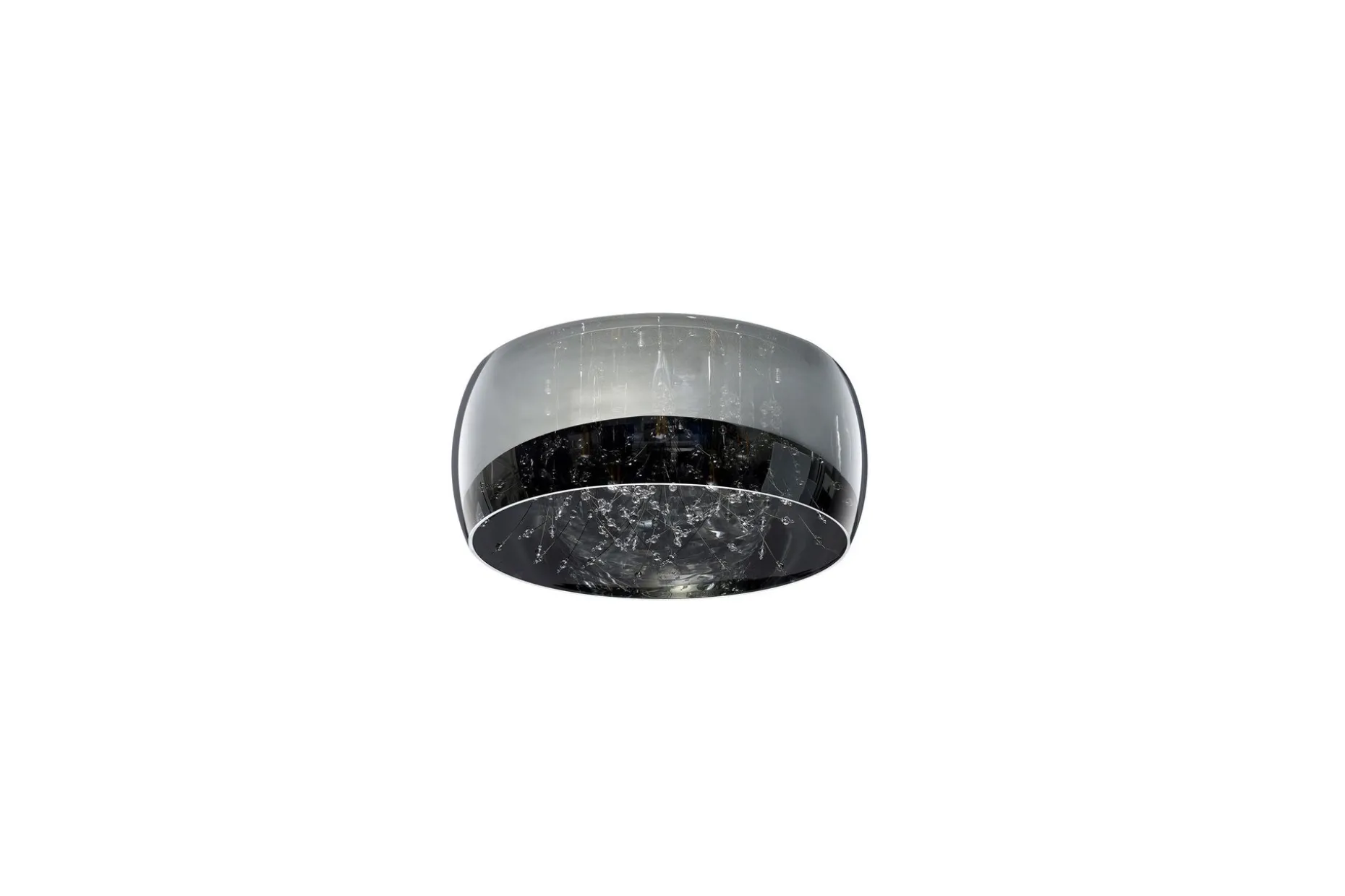 Crystel Taklampe 50 cm 5xE14 Krom/Krok glass
