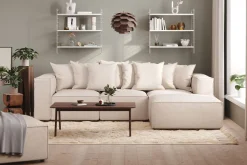 Cubo 4-seters Dyp Modulsofa med Divan i Stoff