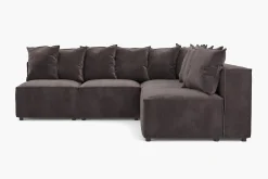 Cubo 5-seters L-formet Dyp Modulhjørnesofa i Stoff