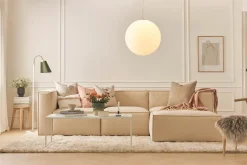 Cubo 4-seters L-formet Dyp Modulsofa med Divan i Stoff