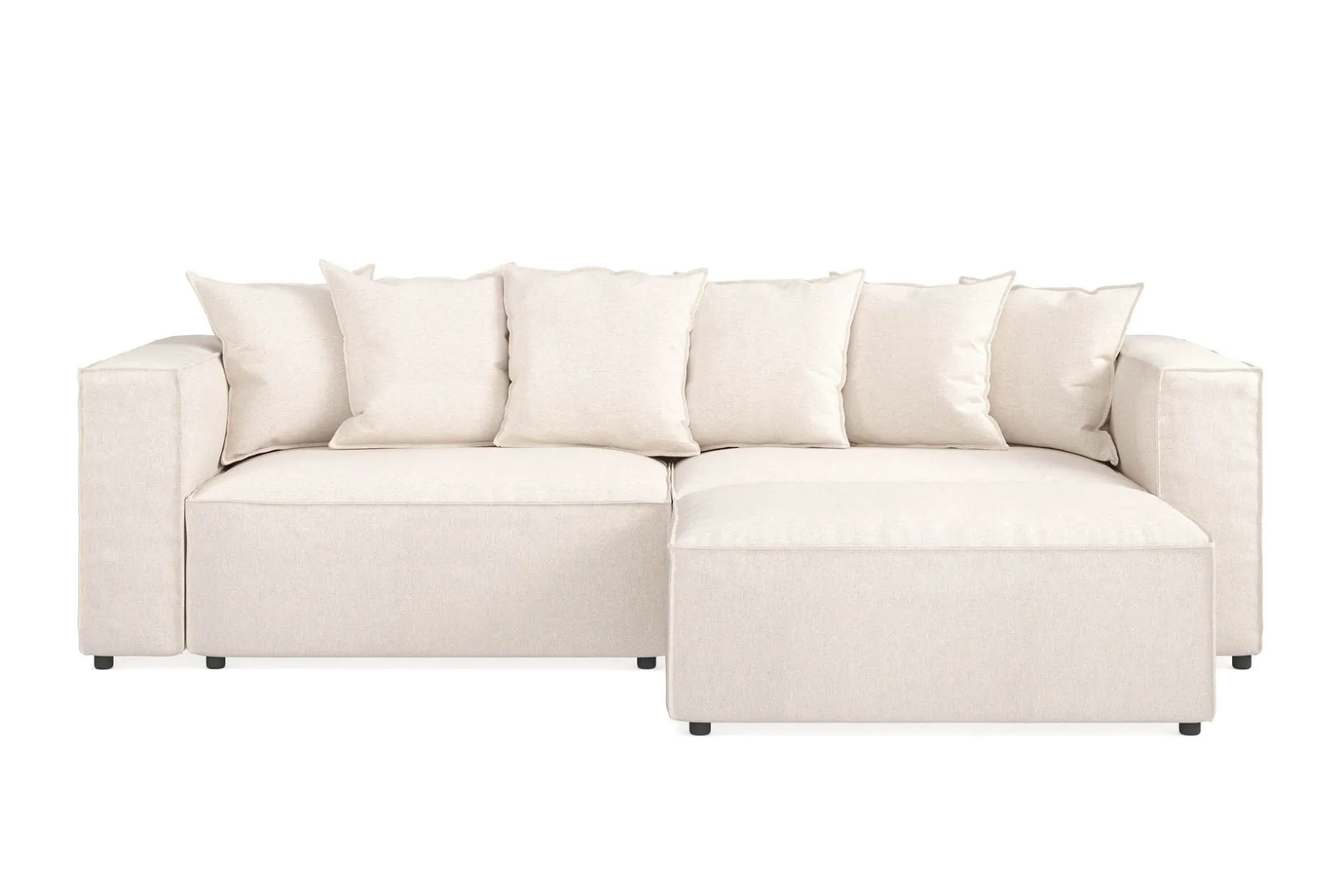 Cubo 4-seters L-formet Dyp Modulsofa med Divan i Stoff