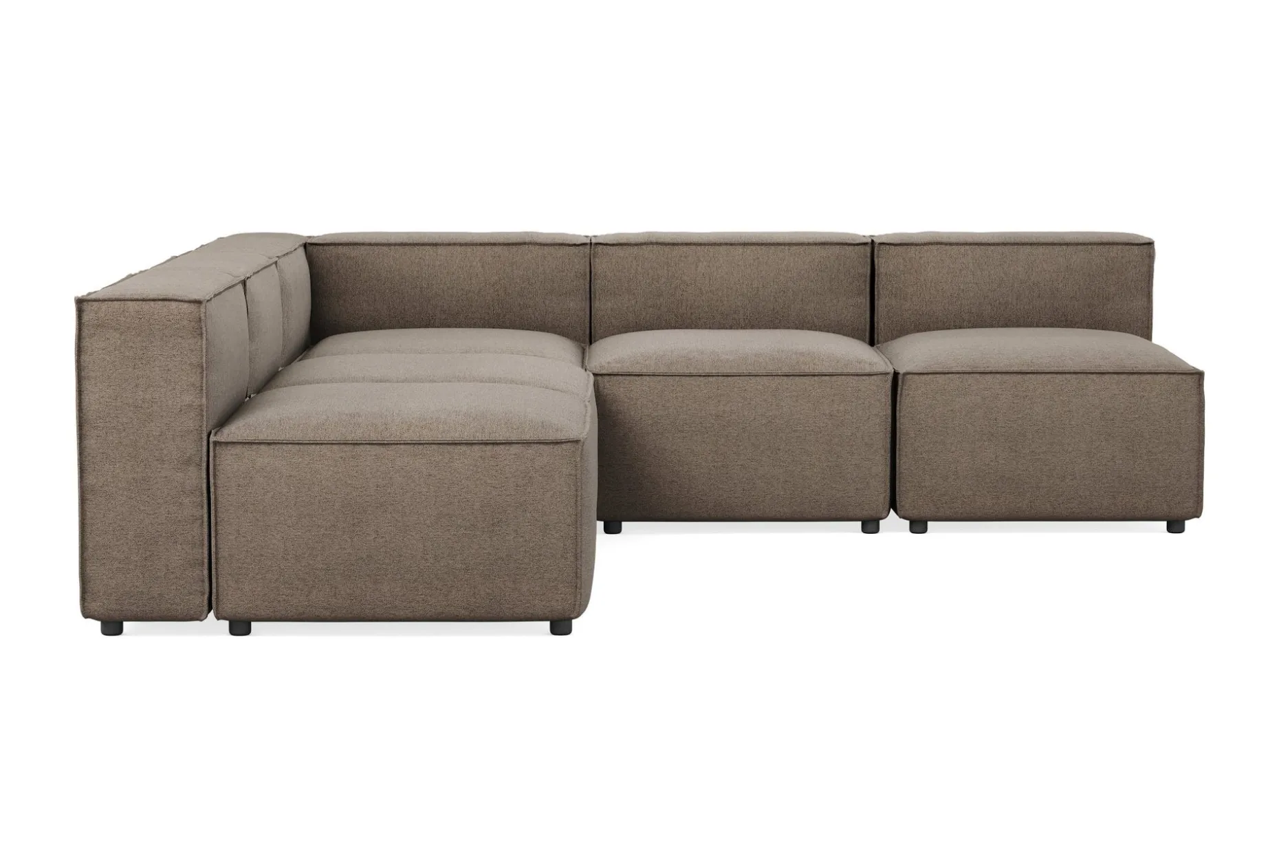 Cubo 5-seters L-formet Dyp Modulhjørnesofa i Stoff