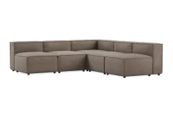 Cubo 5-seters L-formet Dyp Modulhjørnesofa i Stoff