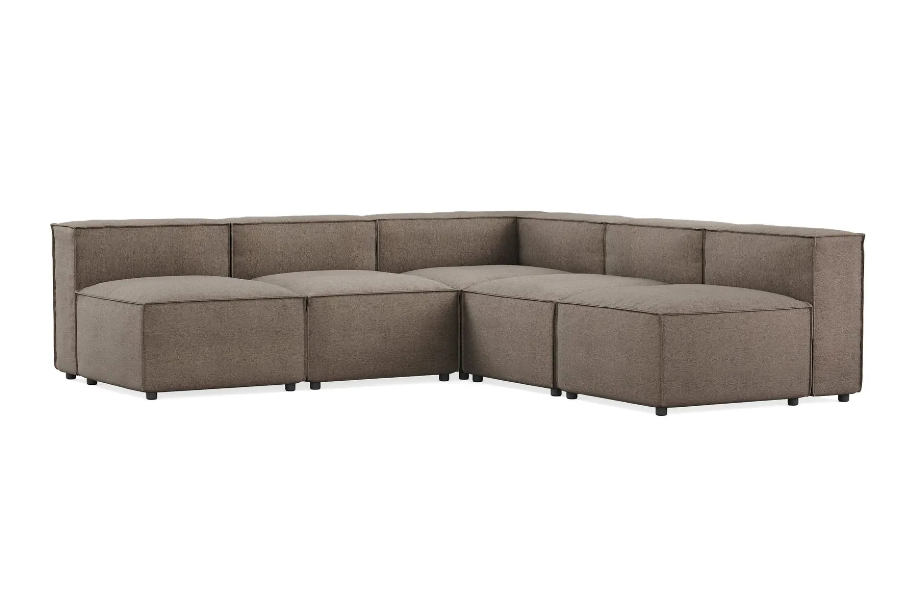 Cubo 5-seters L-formet Dyp Modulhjørnesofa i Stoff