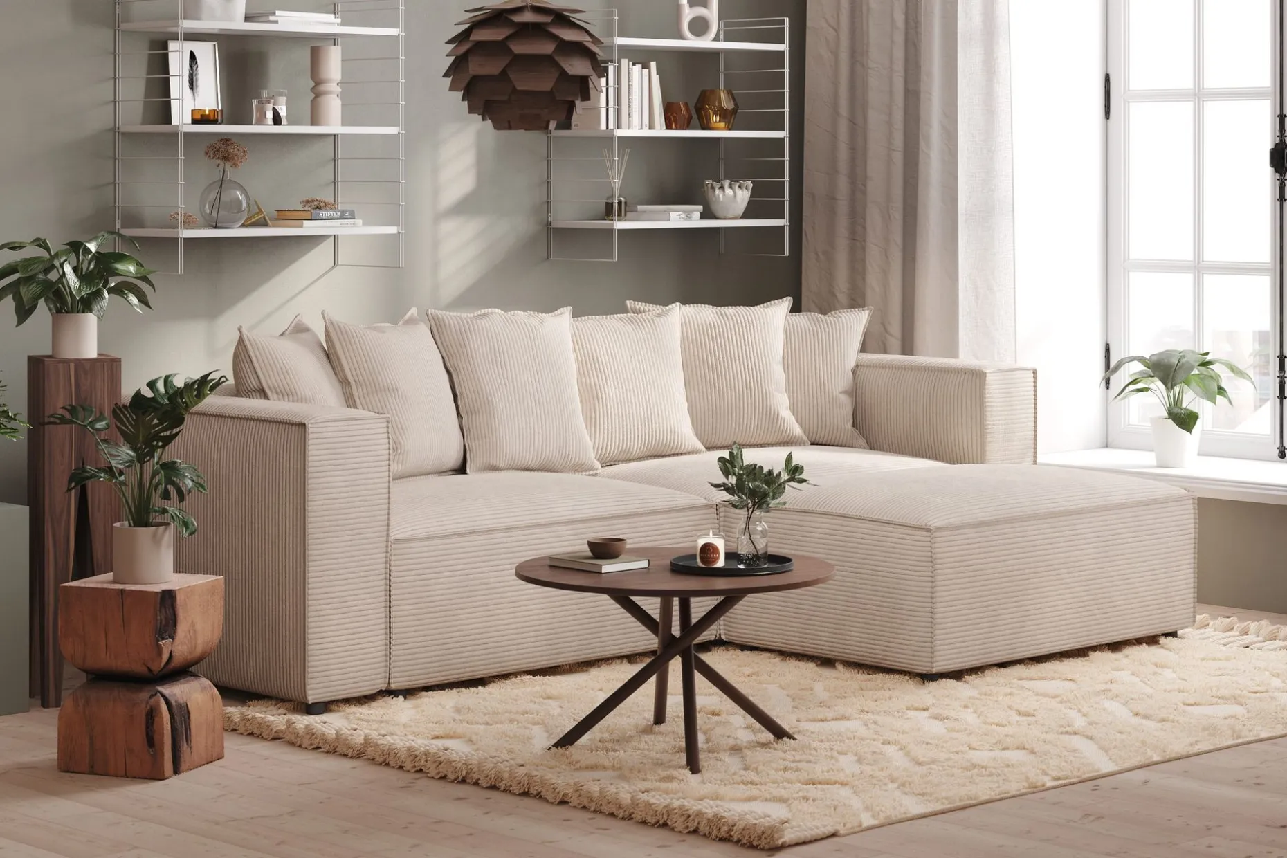 Cubo 4-seters L-formet Dyp Modulsofa med Divan i Manchester