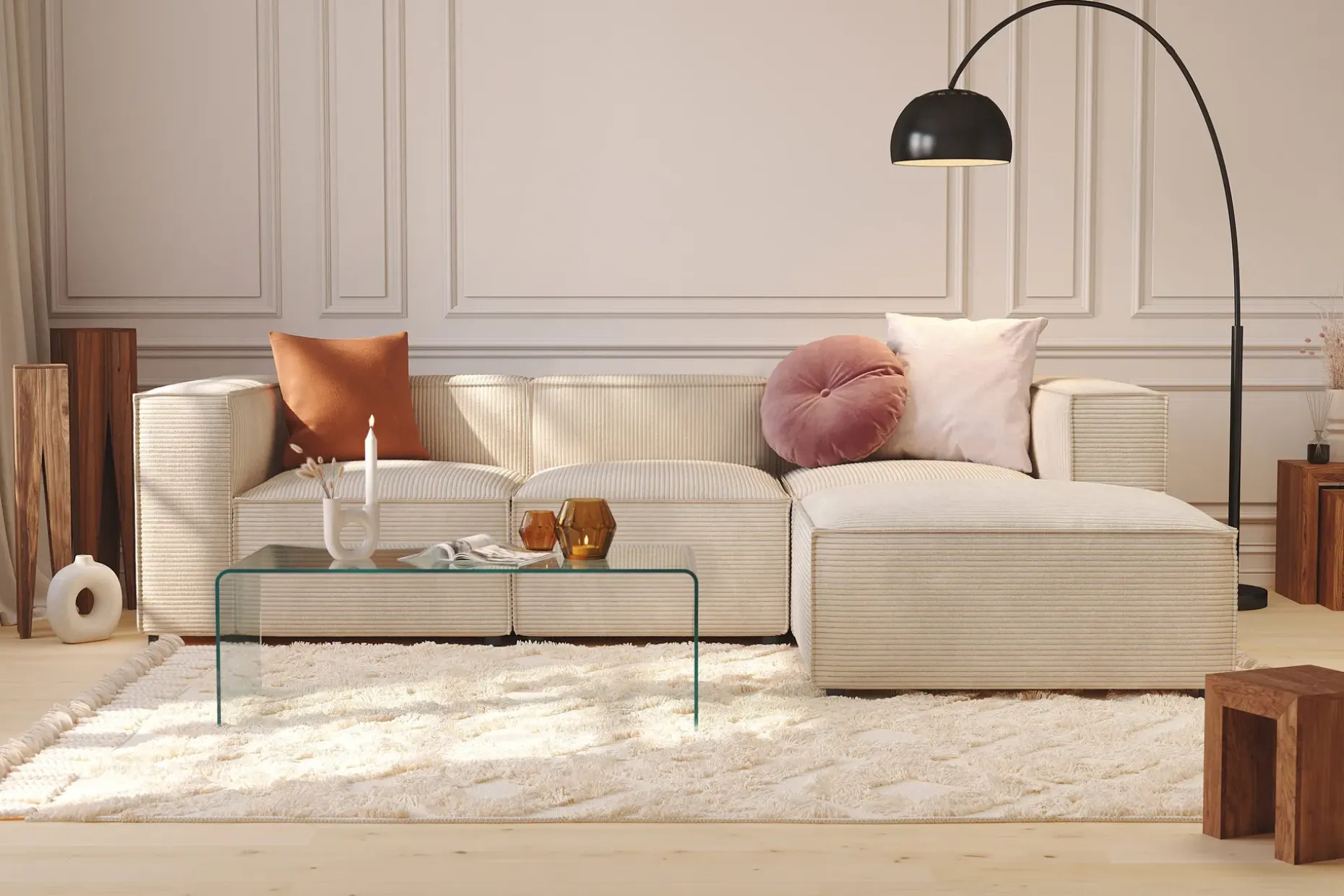 Cubo 4-seters L-formet Dyp Modulsofa med Divan i Manchester