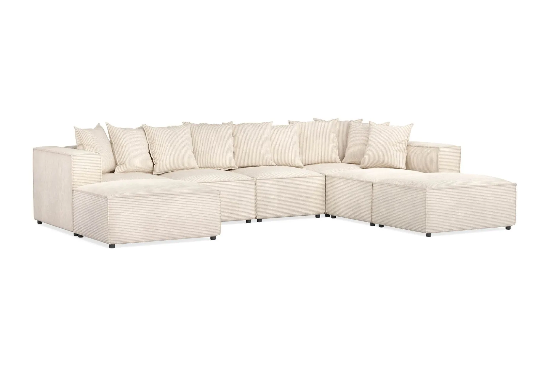 Cubo 5-seters U-formet Dyp Modulsofa med Divan og Sjeselong i Manchester