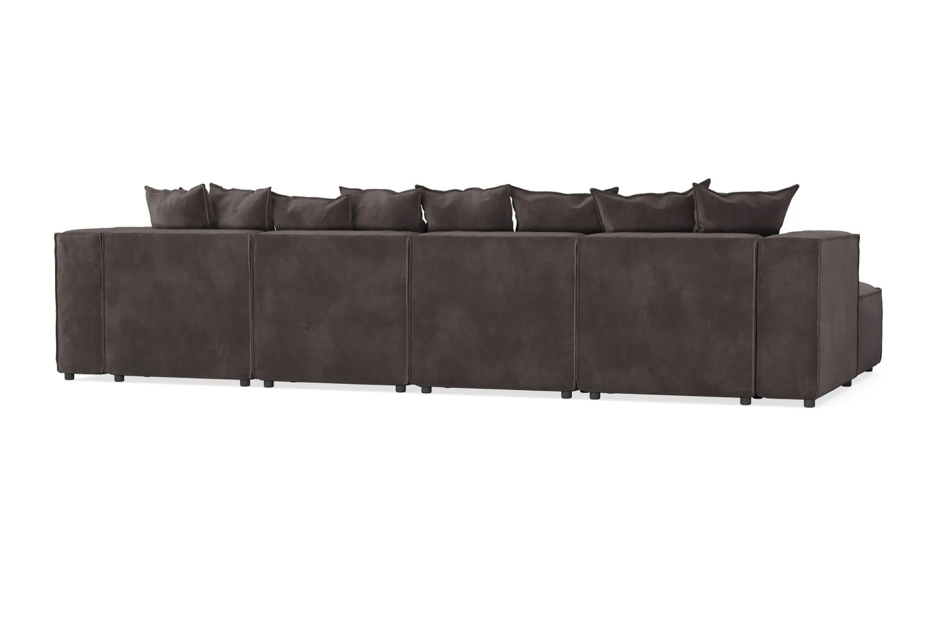 Cubo 5-seters U-formet Dyp Modulsofa med Divan og Sjeselong i Fløyel