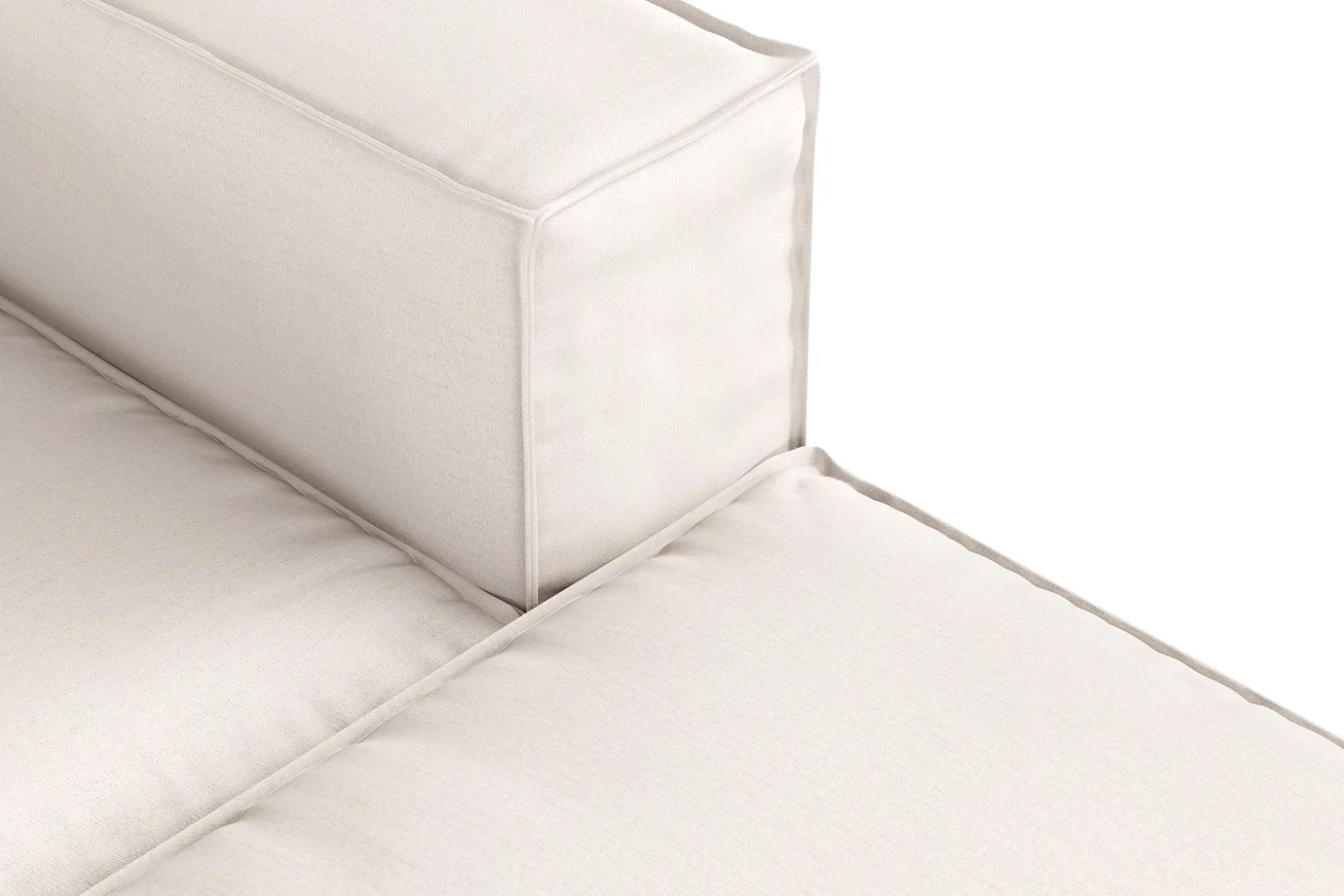 Cubo 4-seters Vendbar L-formet Dyp Modulsofa med Divan i Stoff