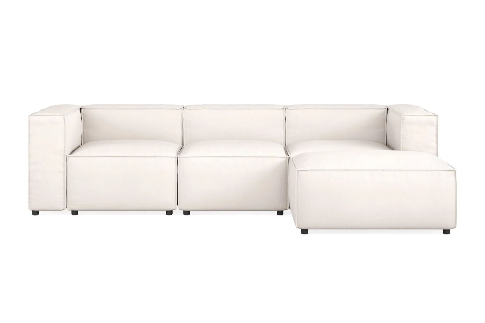 Cubo 4-seters Vendbar L-formet Dyp Modulsofa med Divan i Stoff